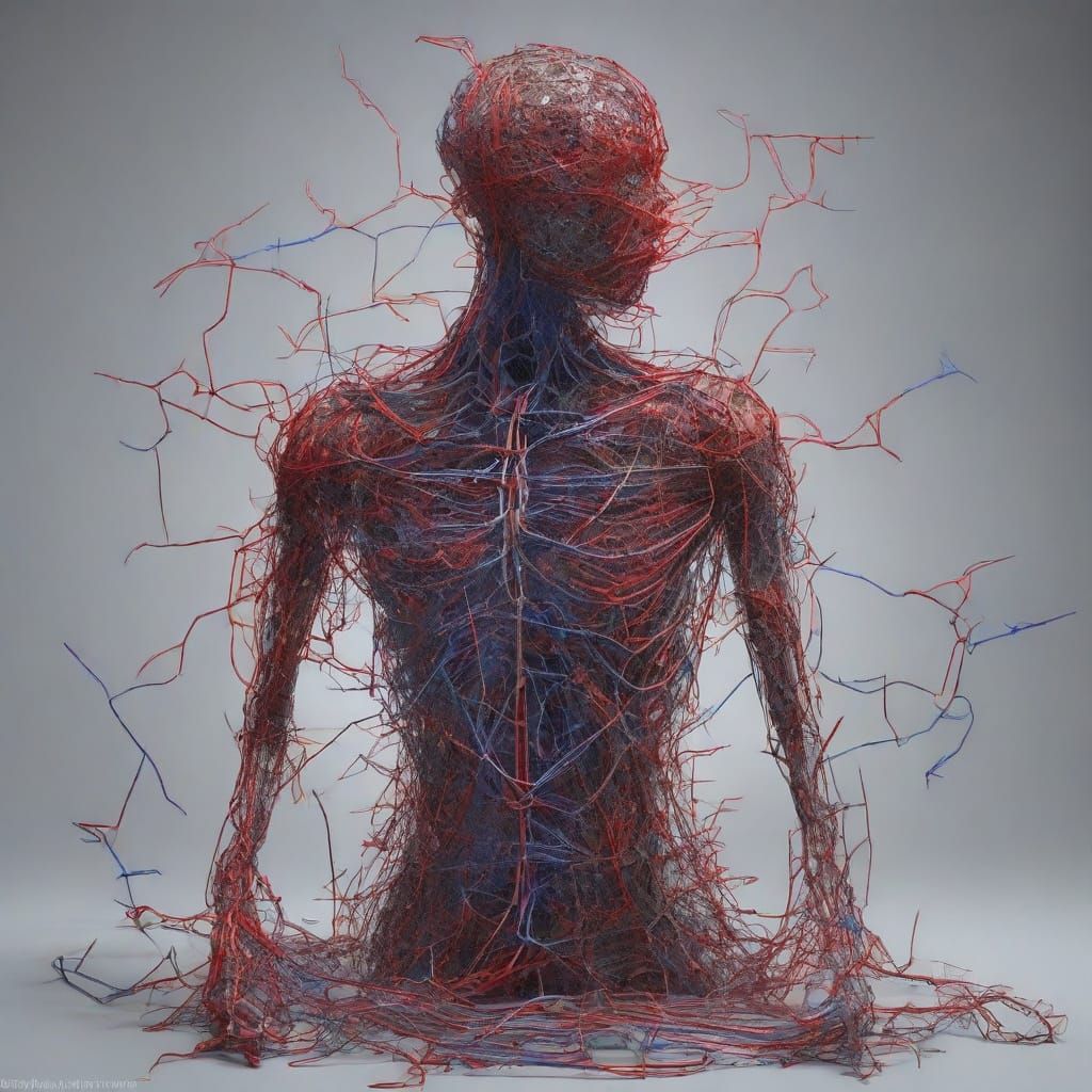 Barbed Wire Stickman in Thorn Maze: Wire Art