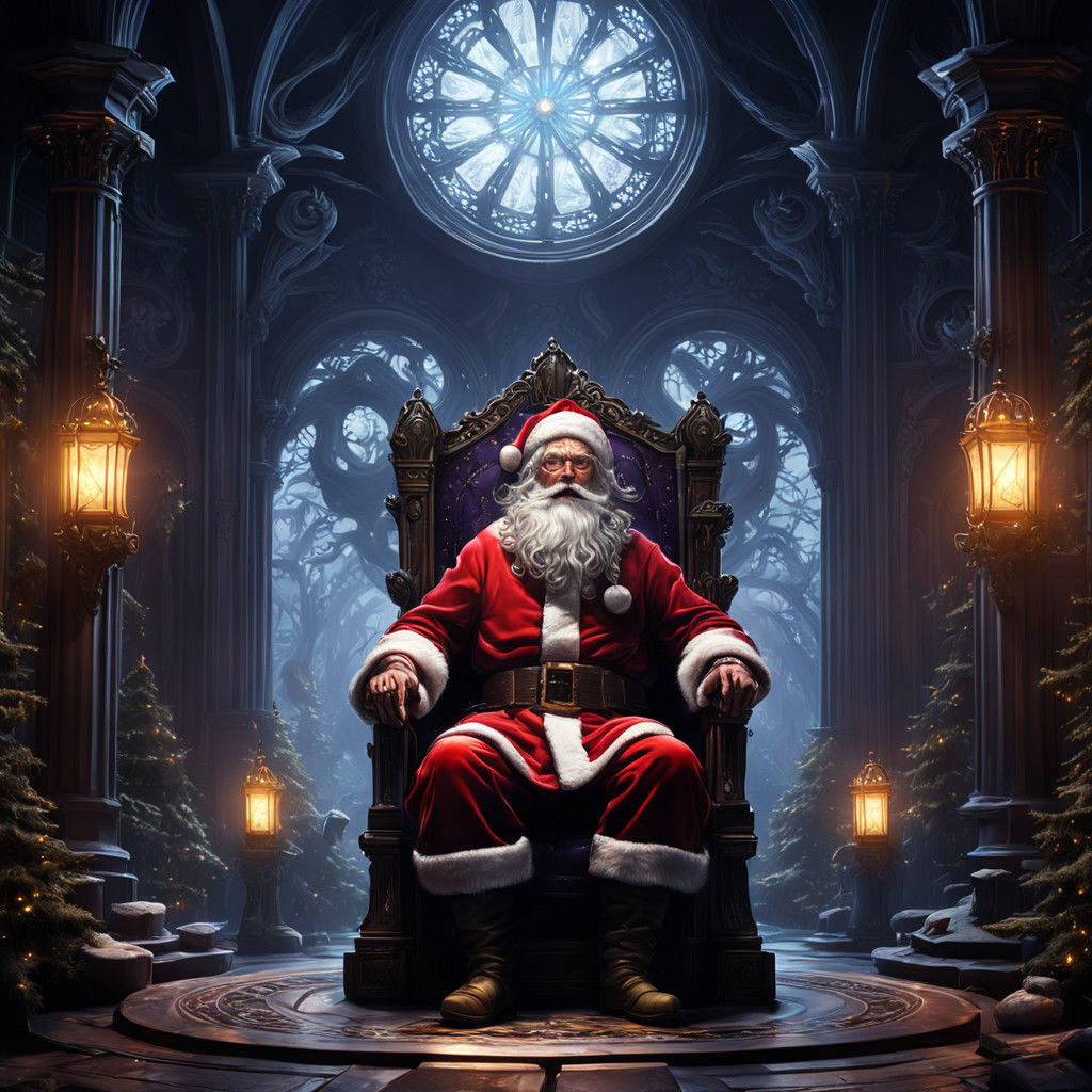 Santa Claus in Epic Dark Fantasy Portrait
