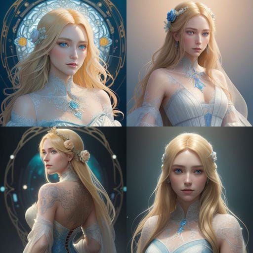 Ethereal Goddess in Triadic Colors