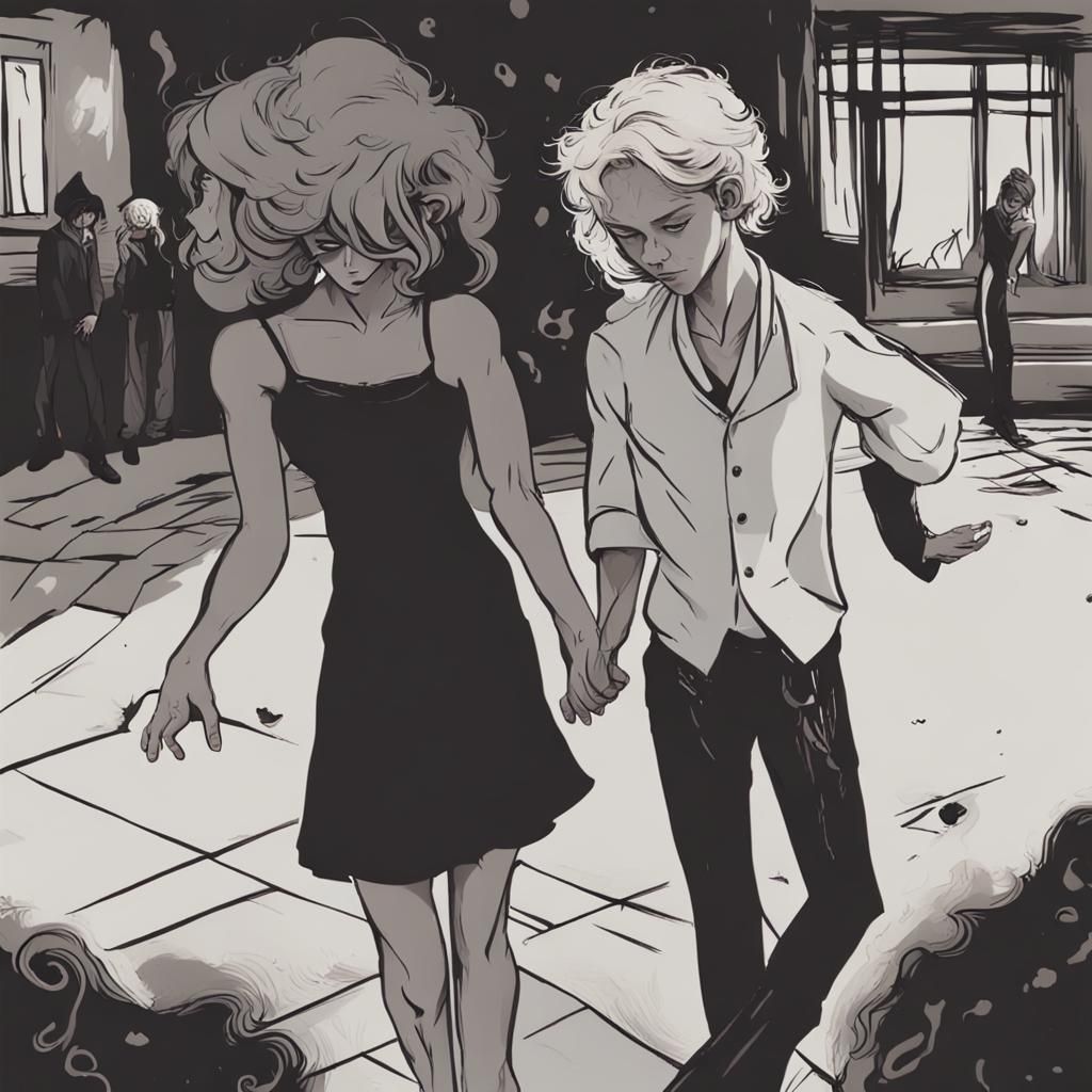 Surreal Farewell Scene: AI Generated Image