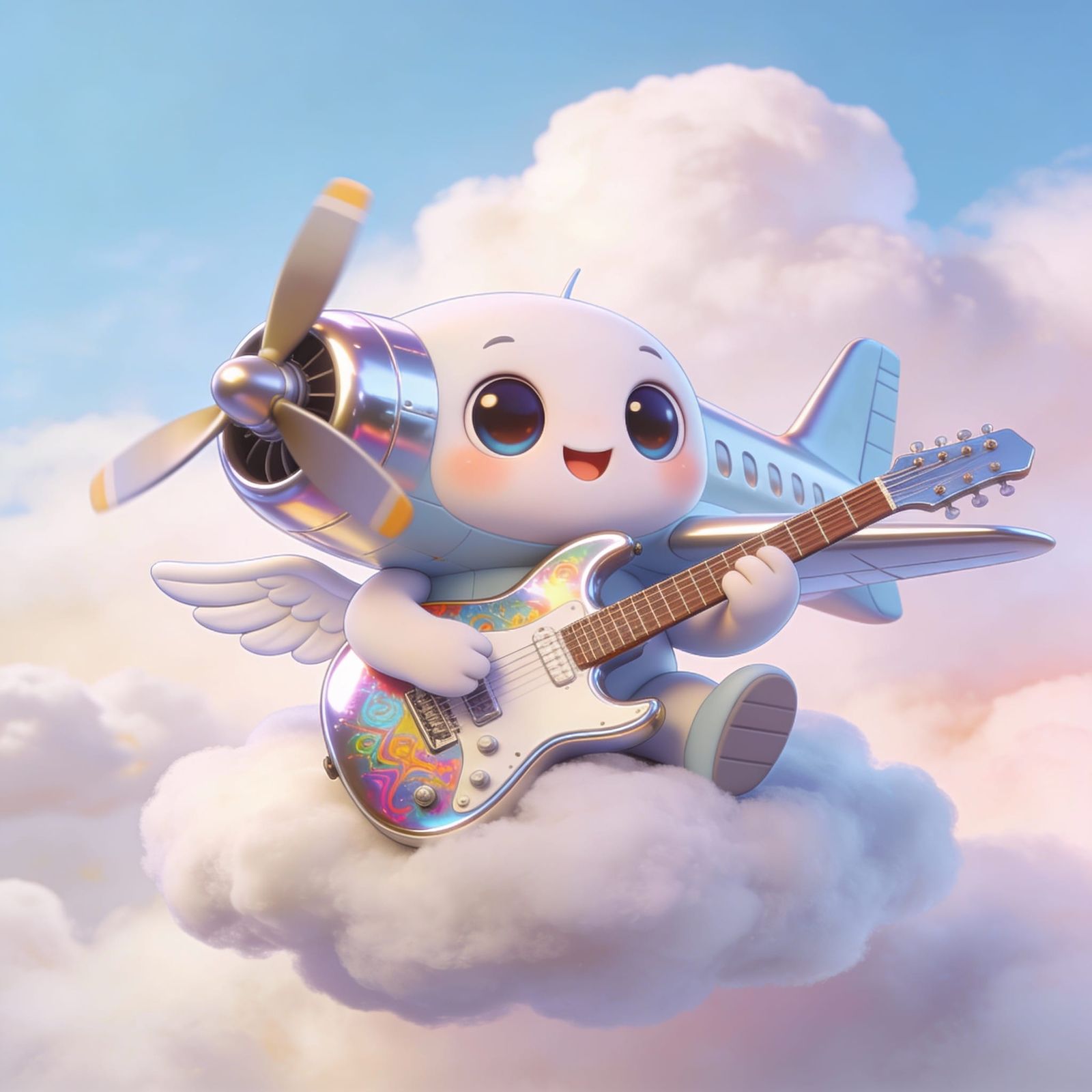 Adorable Airplane Rocks Out on Electric Guitar