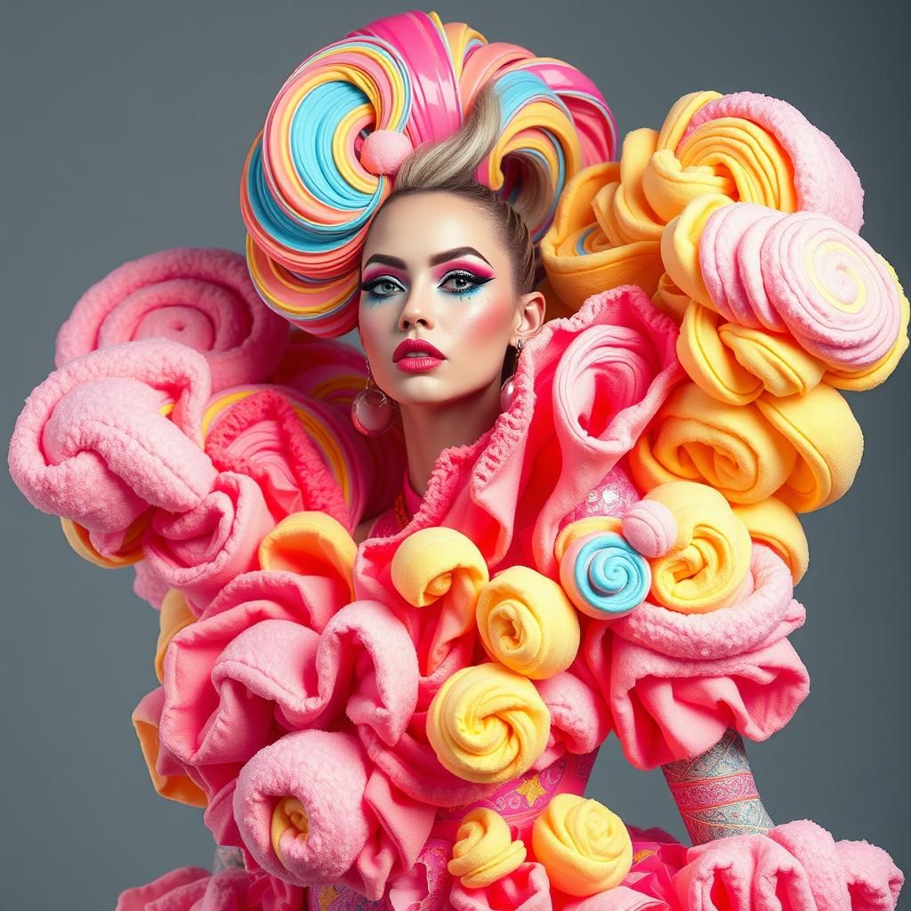 Marshmallow Couture: A Futuristic Fashion Fantasy