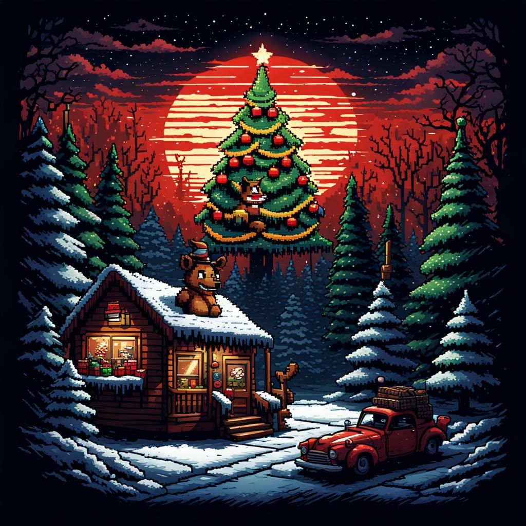 Christmas Sweater Pixel Art: Five Nights at Freddy's