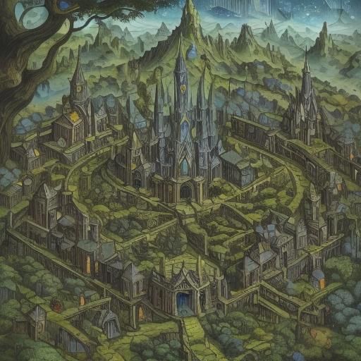 Elven Village of Cairnvale in Moon Tree Valley