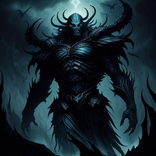 Fantastical Creature Descends from Ominous Sky