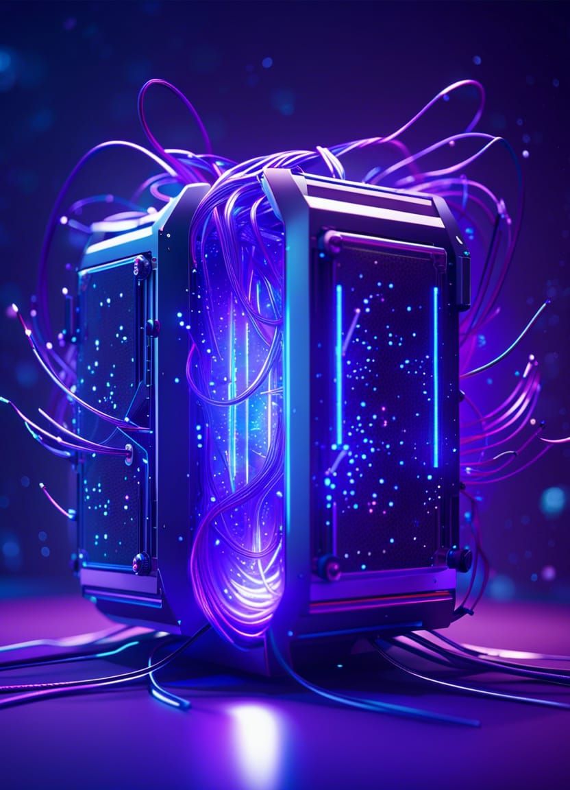 Futuristic Quantum Computer with Mystical Sparks