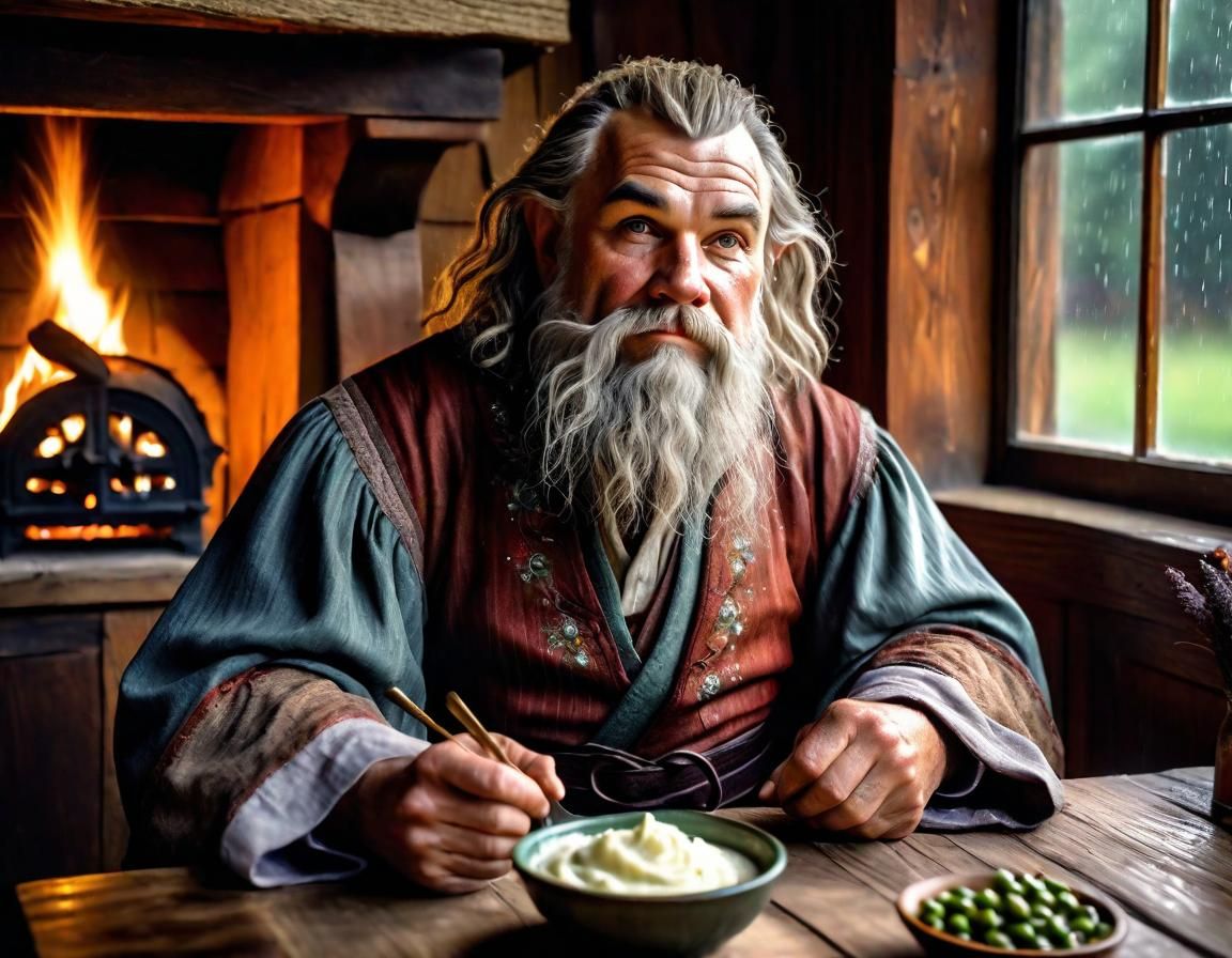 Gnome Lunch in Renaissance Style