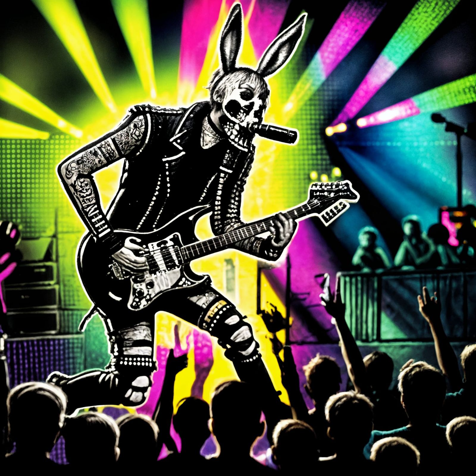 Punk Rabbits Perform on Stage