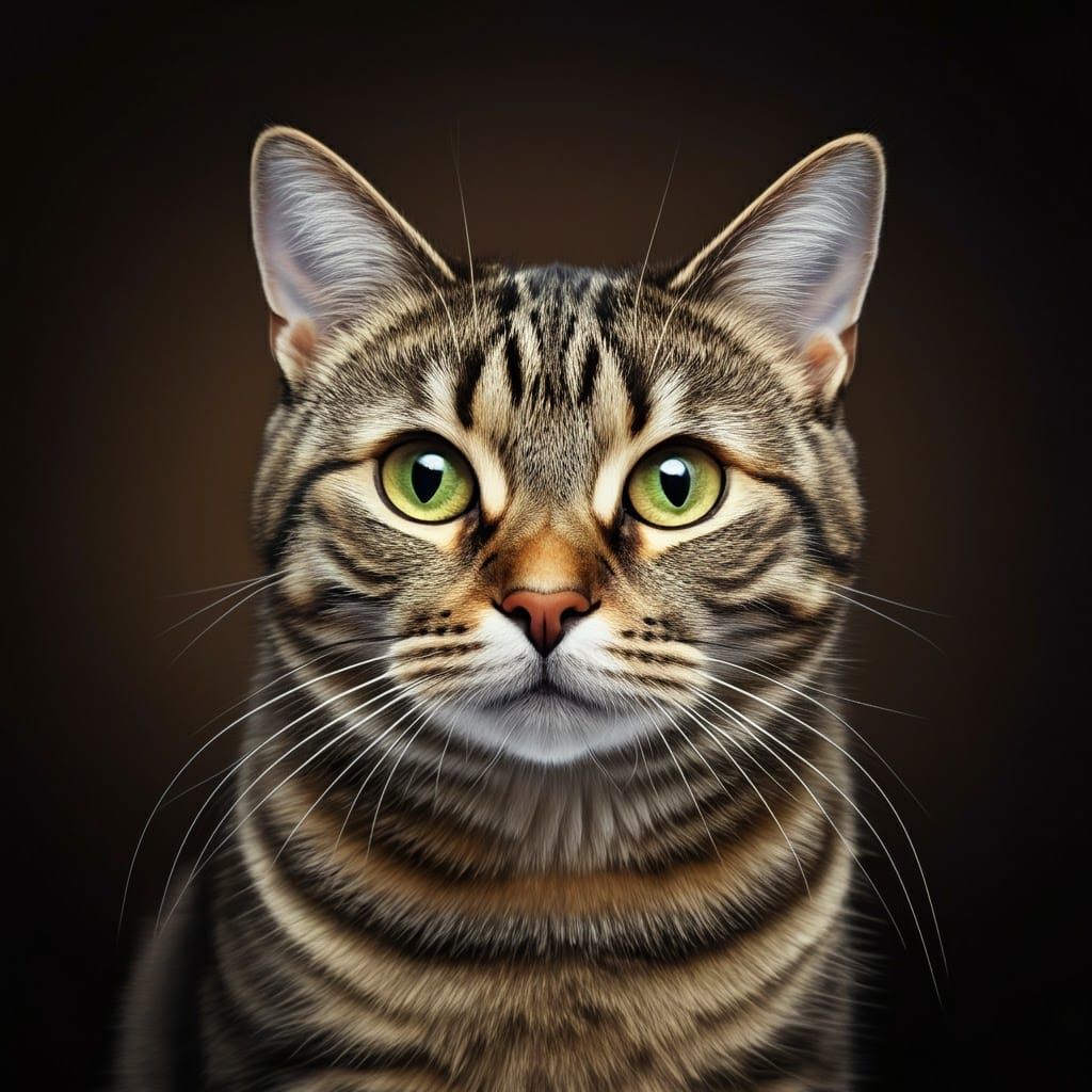 Elegant Portrait of a Beautiful Cat