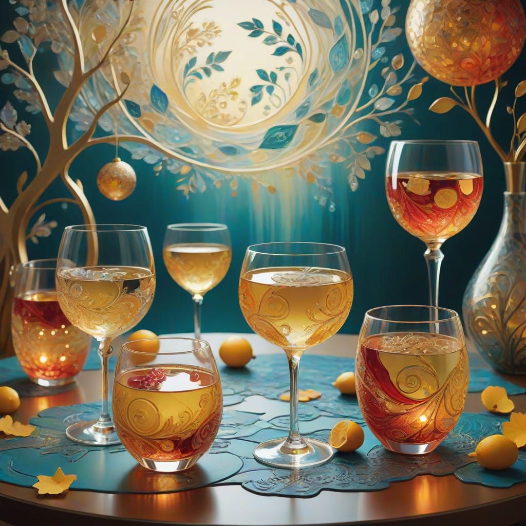 Friends Share a Toast in a Whimsical Winter Wonderland