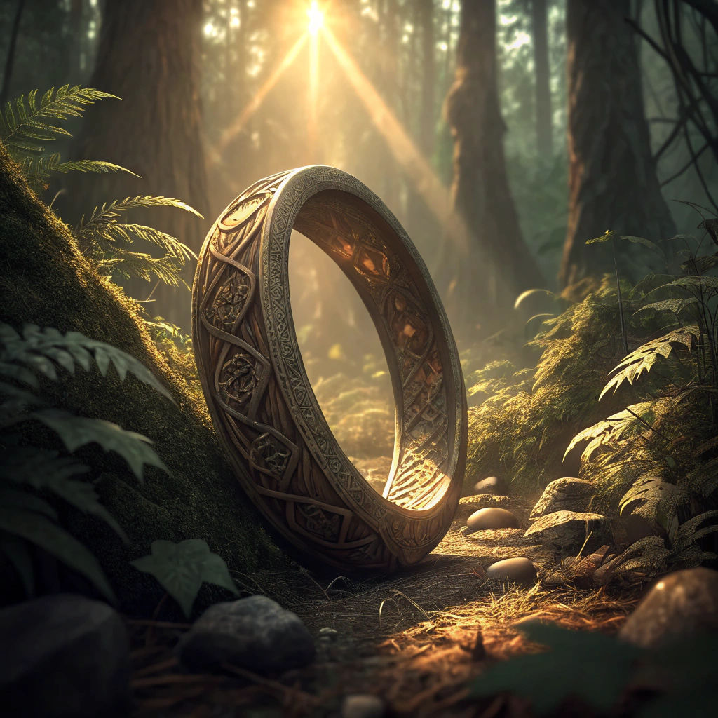 Mystical Bone Ring on Withered Forest Floor