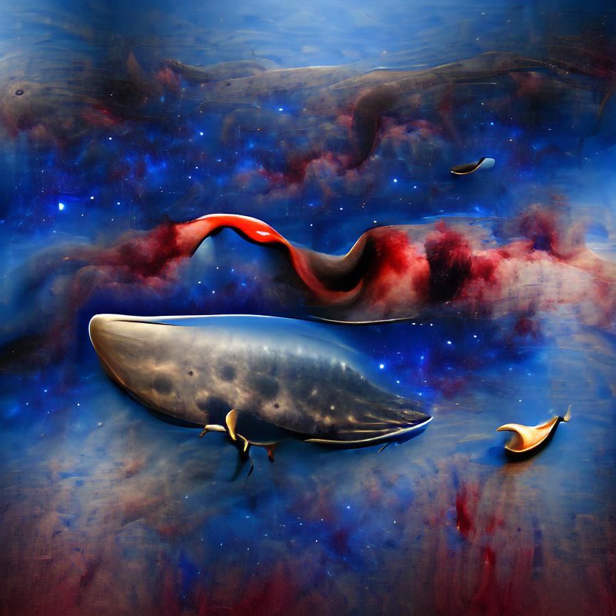 Nebula Whale: Cosmic Depths in Digital Art