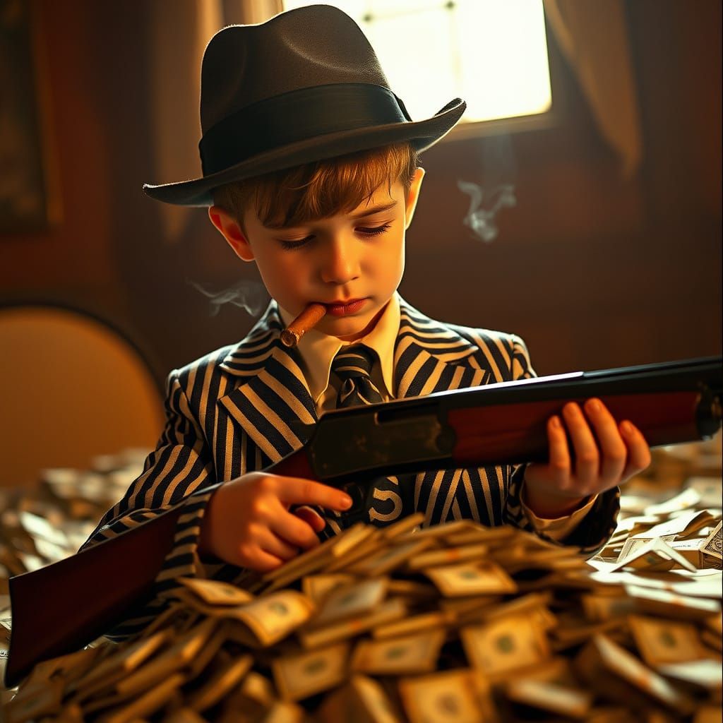 Young Gangster's Treasure in Golden Light