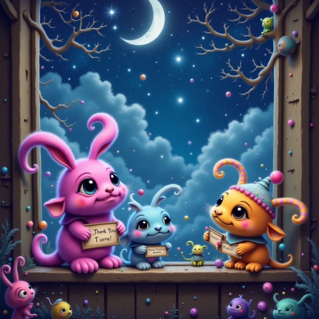 Playful Monsters Say Thank You in Whimsical Style