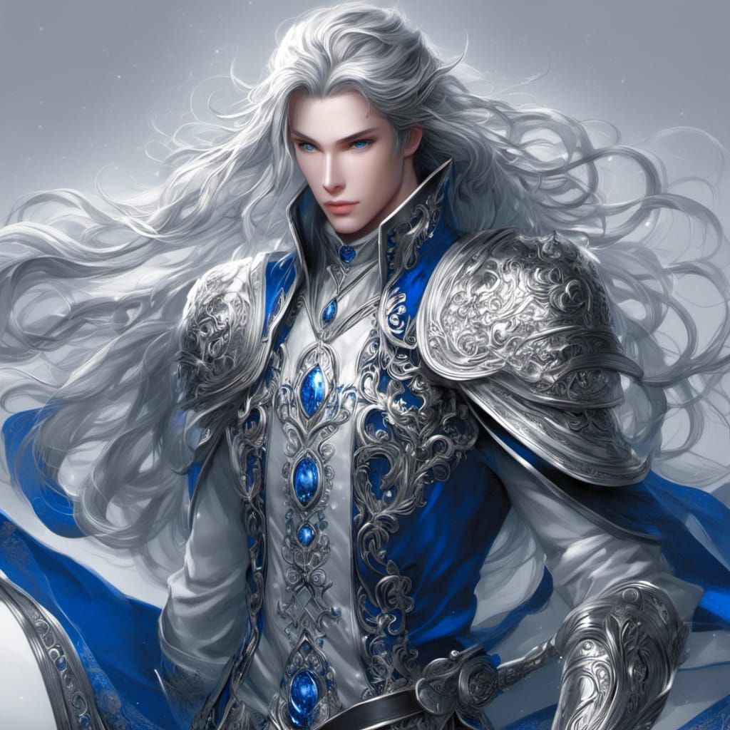 Fantasy Prince Portrait in Art Nouveau Style