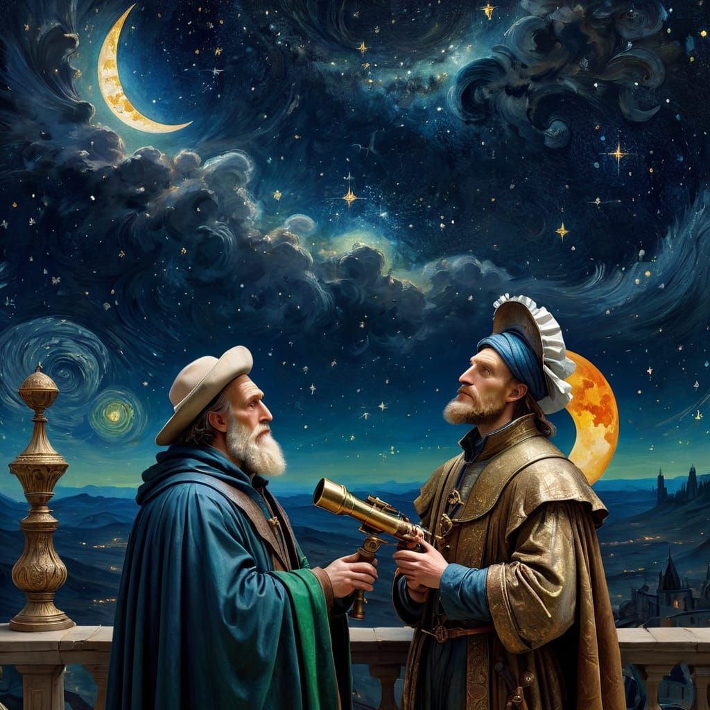 Majestic Nocturnal Scene with Celestial Wonder