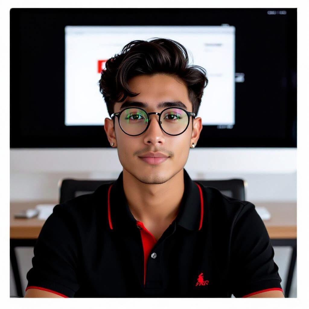 Hyperrealistic Portrait of a Young Man with Dark Hair