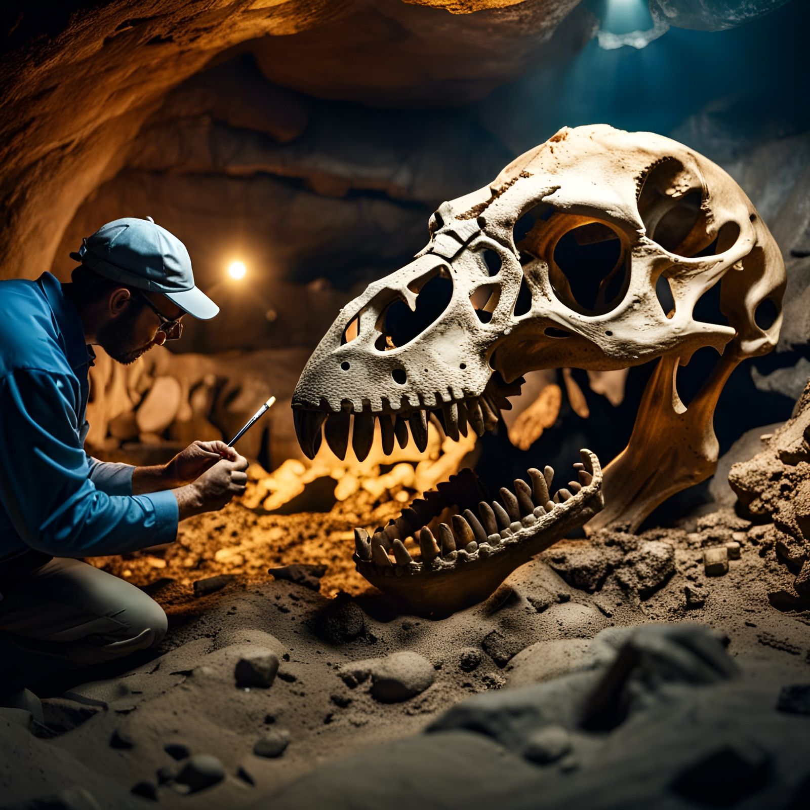 Archeologist Unearths Dinosaur Skeleton in Cave