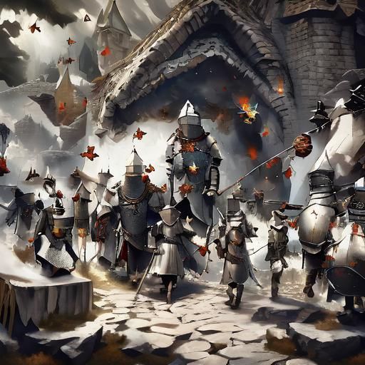 Cat in medieval armor.