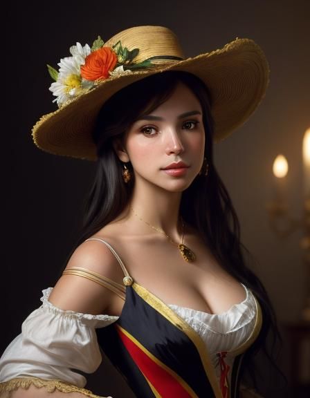 Fashionable Venezuelan Girl Portrait in Classic Style