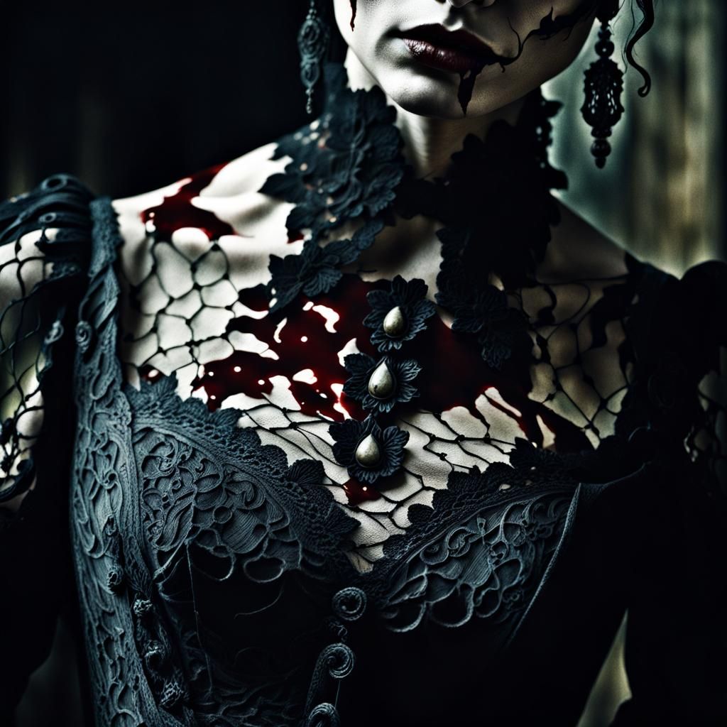 Antebellum Horror: Lace and Blood in Cinematic Photo
