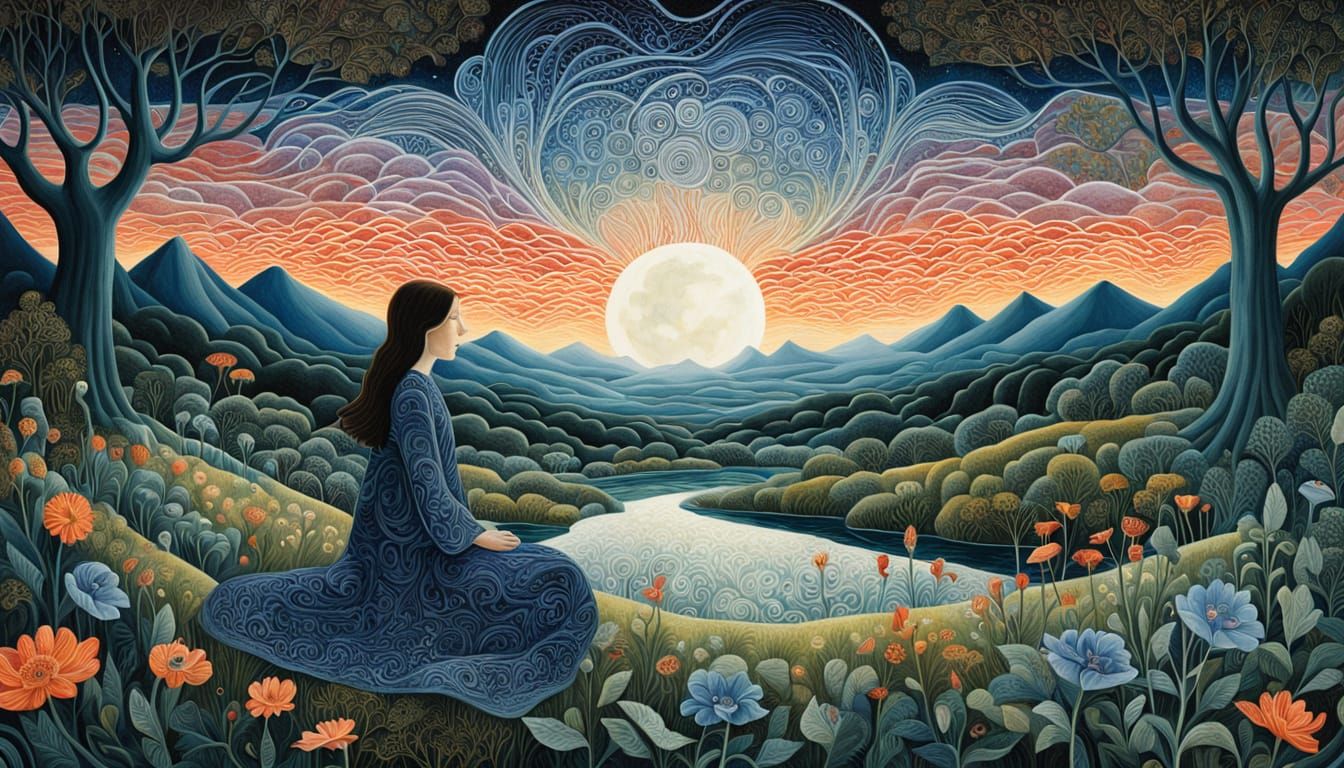 Dreamlike Collage of Mythical Creatures in Cosmic Surrealism