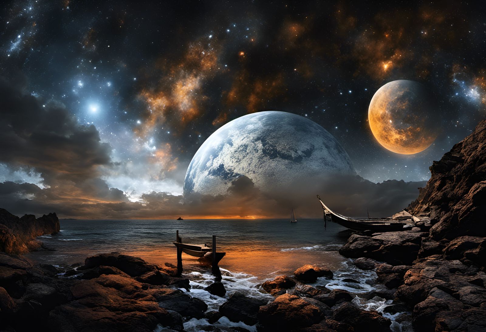 Abstract Rock Singer Portrait in Hyperreal Style