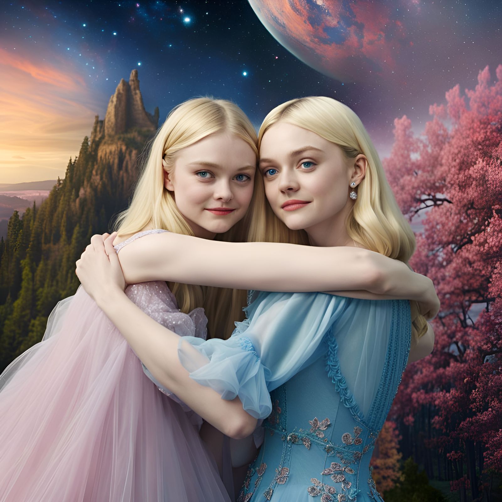 Dakota Fanning and Elle Fanning