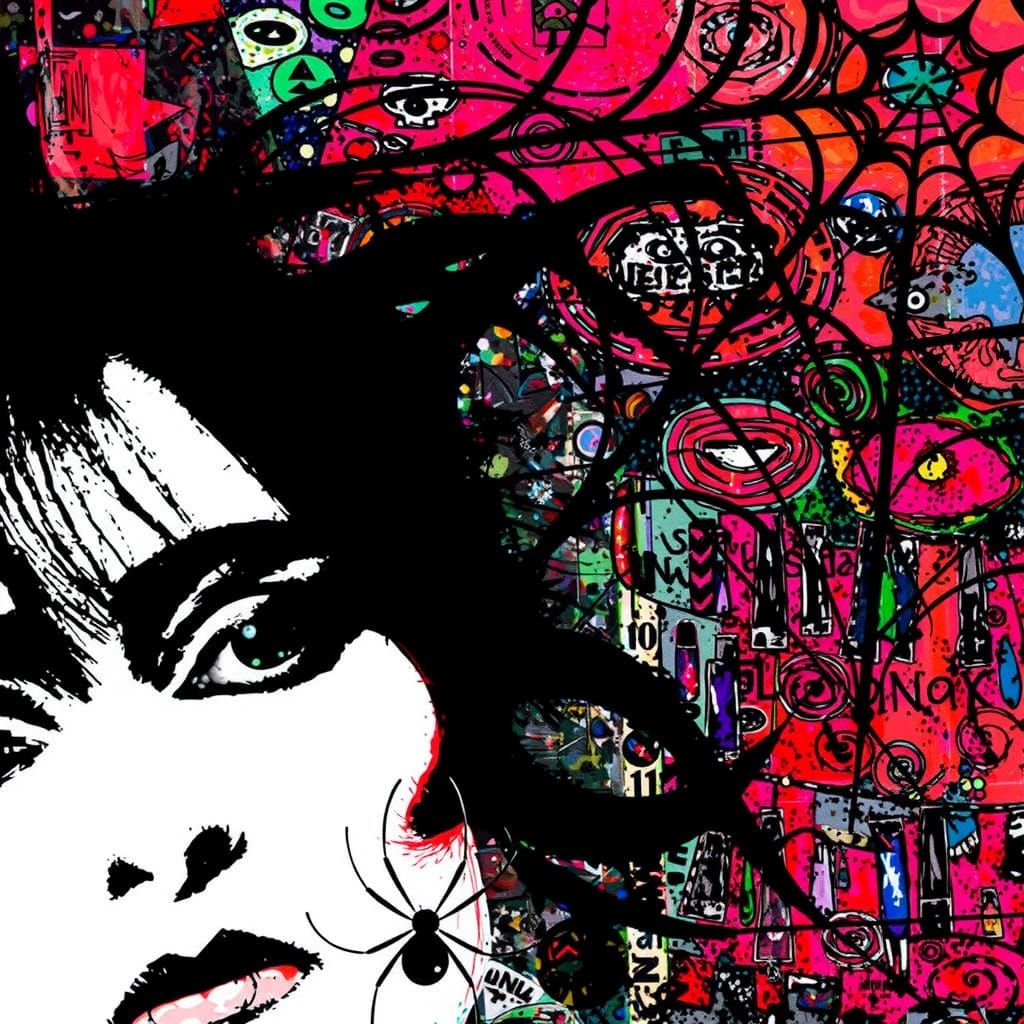 Siouxsie Sioux in Vibrant Abstract Punk Art