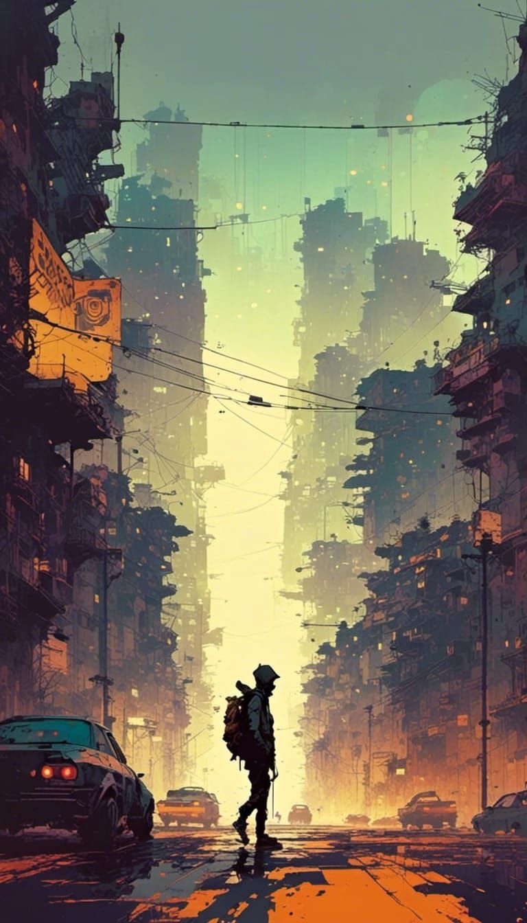 Minimalist Vector Art Silhouette in 4K