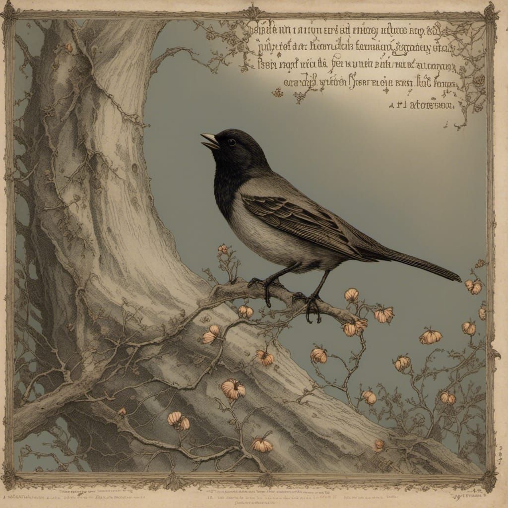 Contemplative Silhouette Observes Sparrow in Flight