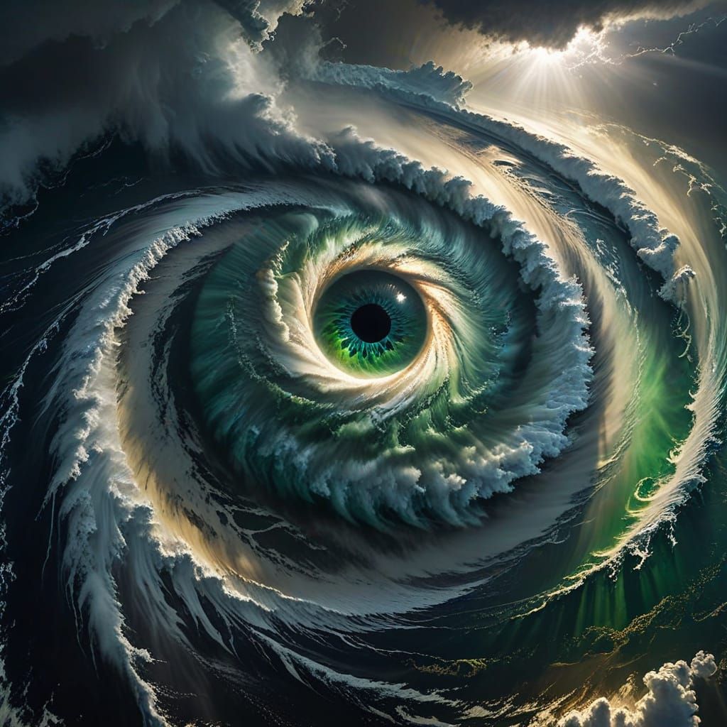 Eye of the Cosmic Storm in Space