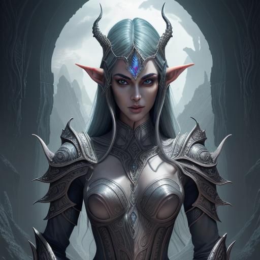 Mystical Altmer High Elf with Living Coral Armor