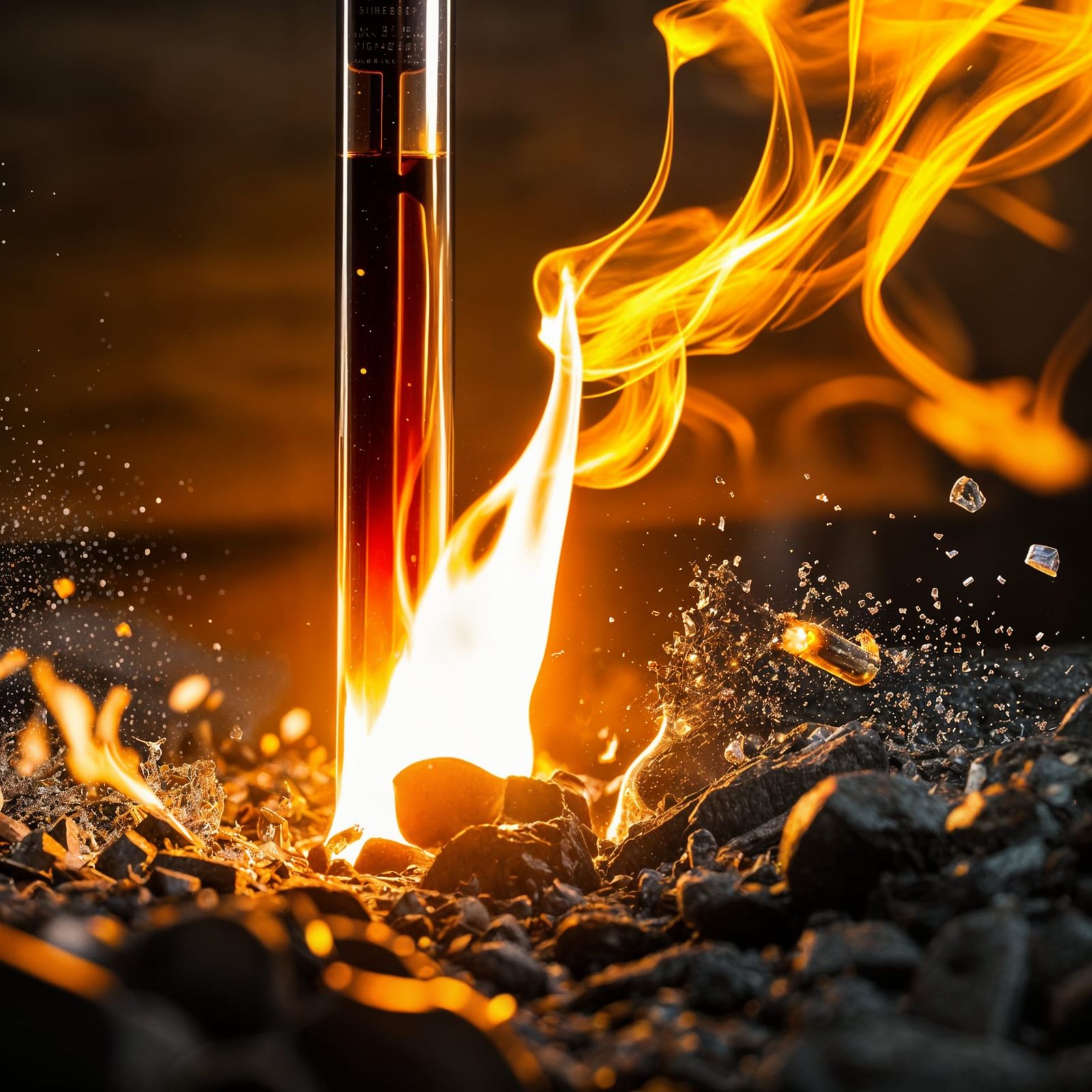 Exploding Test Tube: Hyper-Realistic Lab Mishap