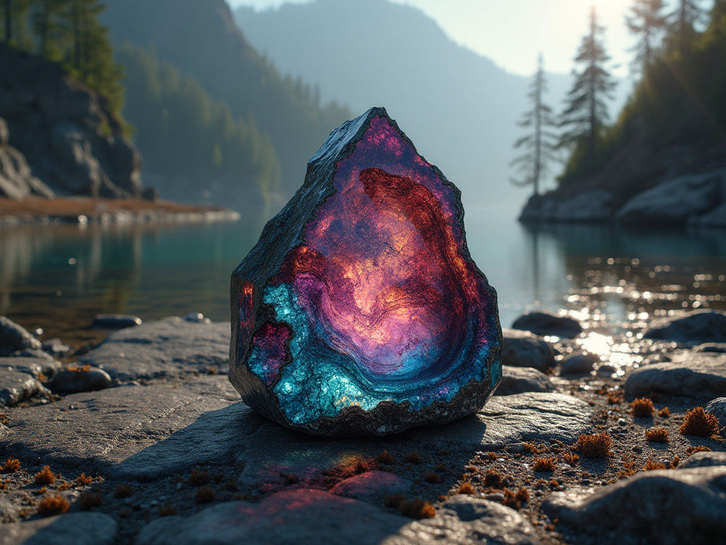 Lush Landscape in Labradorite, Topaz, and Jasper