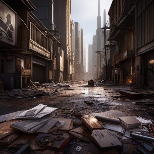 Post-Apocalyptic Los Angeles: Detailed Matte Painting