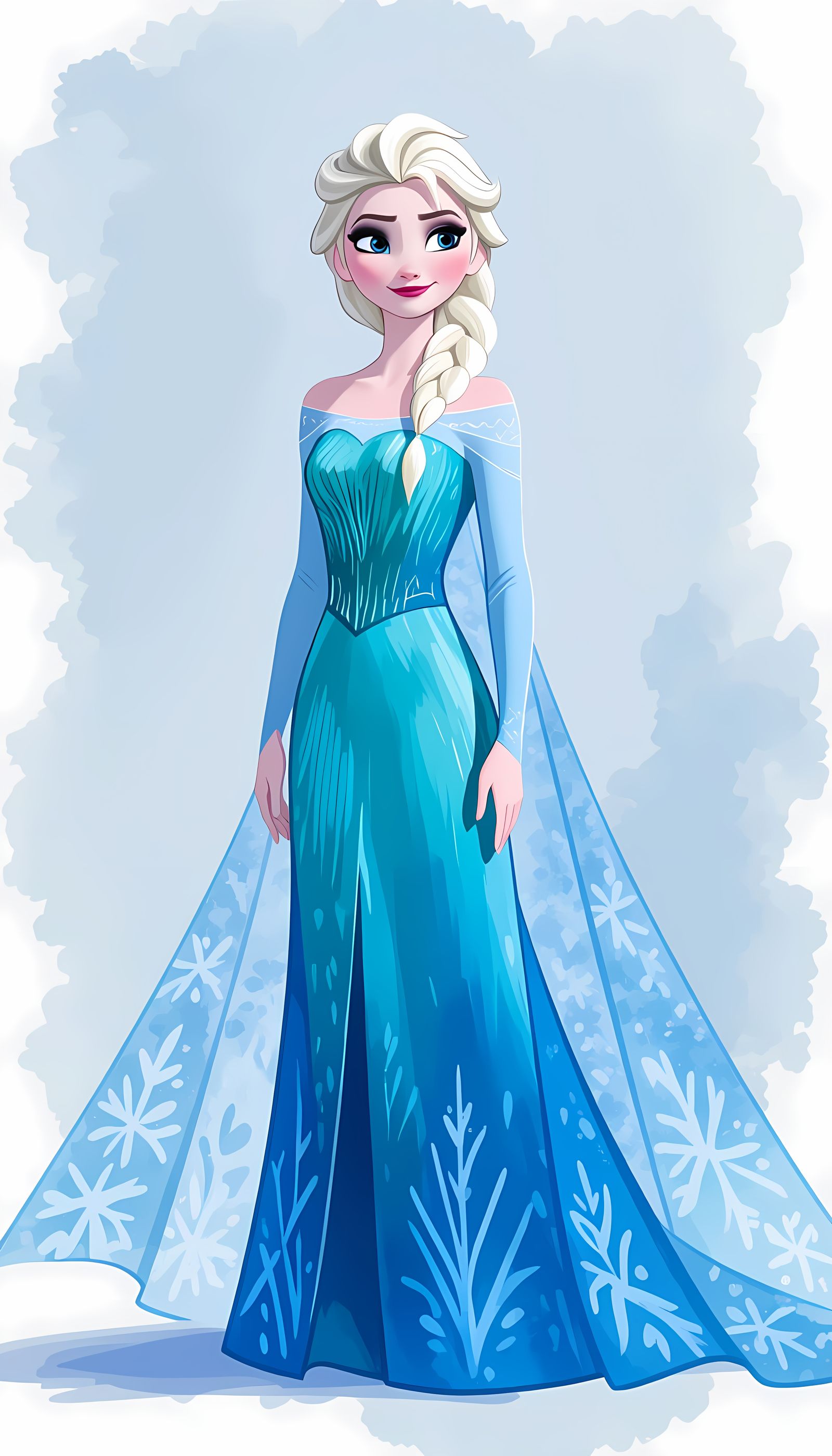 Elsa from Frozen as Watercolour Painting