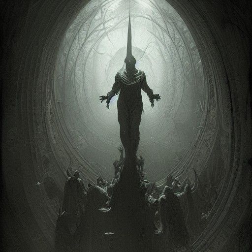 Samael: Dark Fantasy Horror Illustration