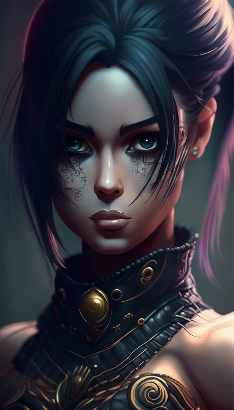 Anime Android Bodybuilder in Wrestling Arena