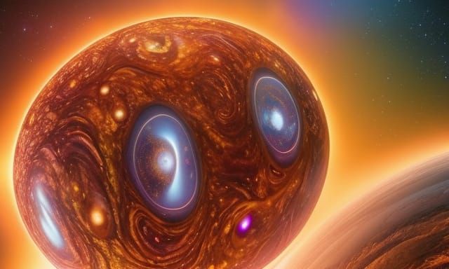 Cosmic Egg Nebula: A Hyperrealistic Galaxy Swirl