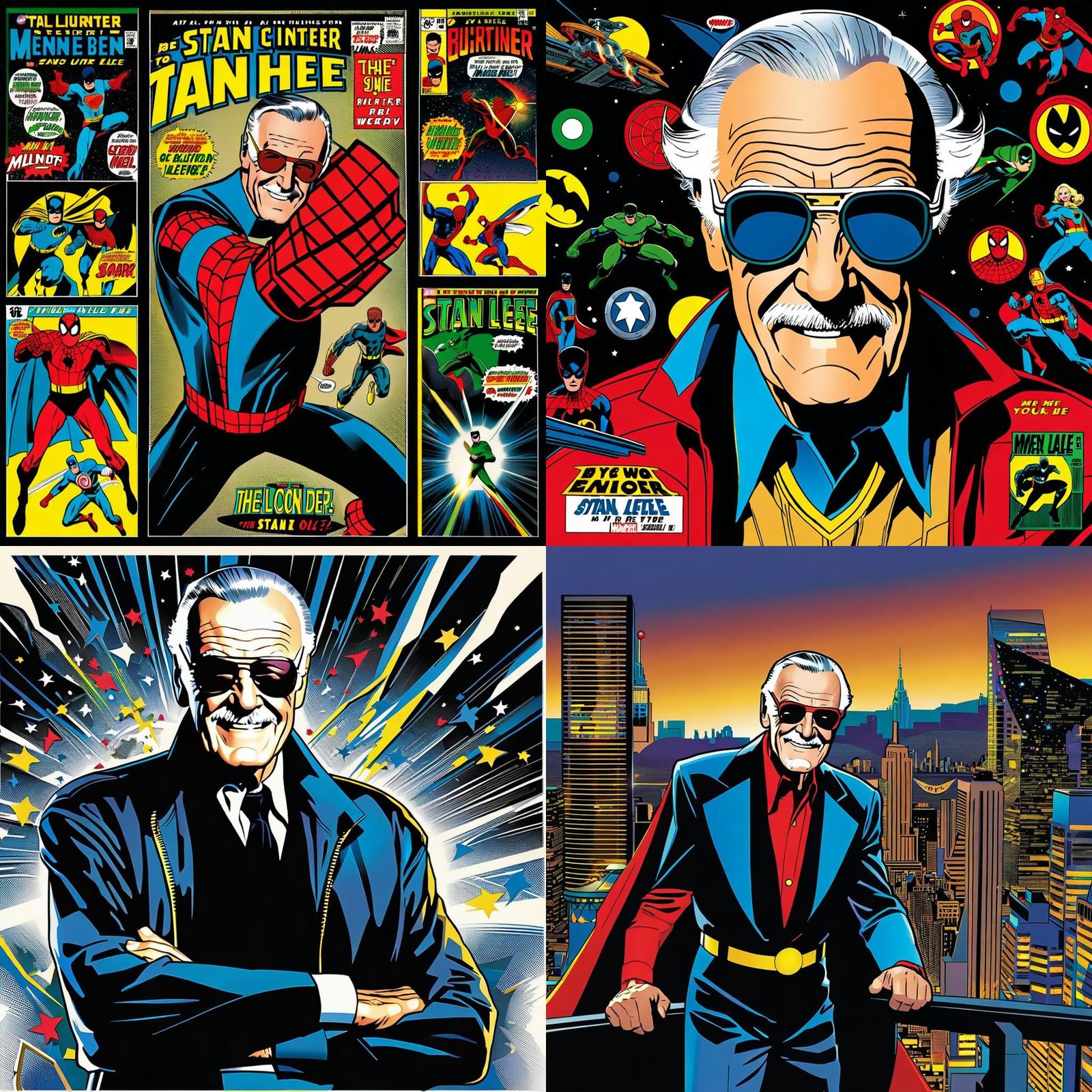 Superhero Comic Art in Stan Lee Style