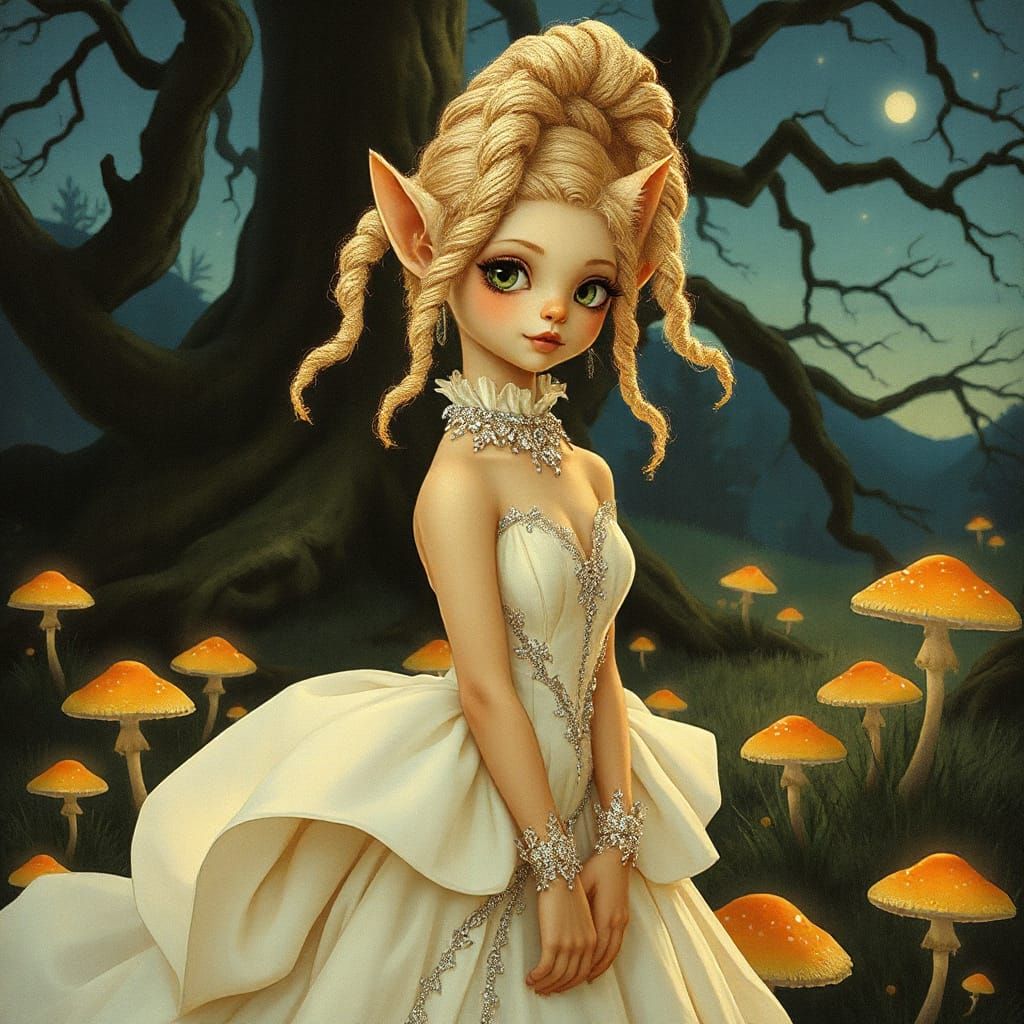 Anthropomorphic Cat Model in Enchanted Forest