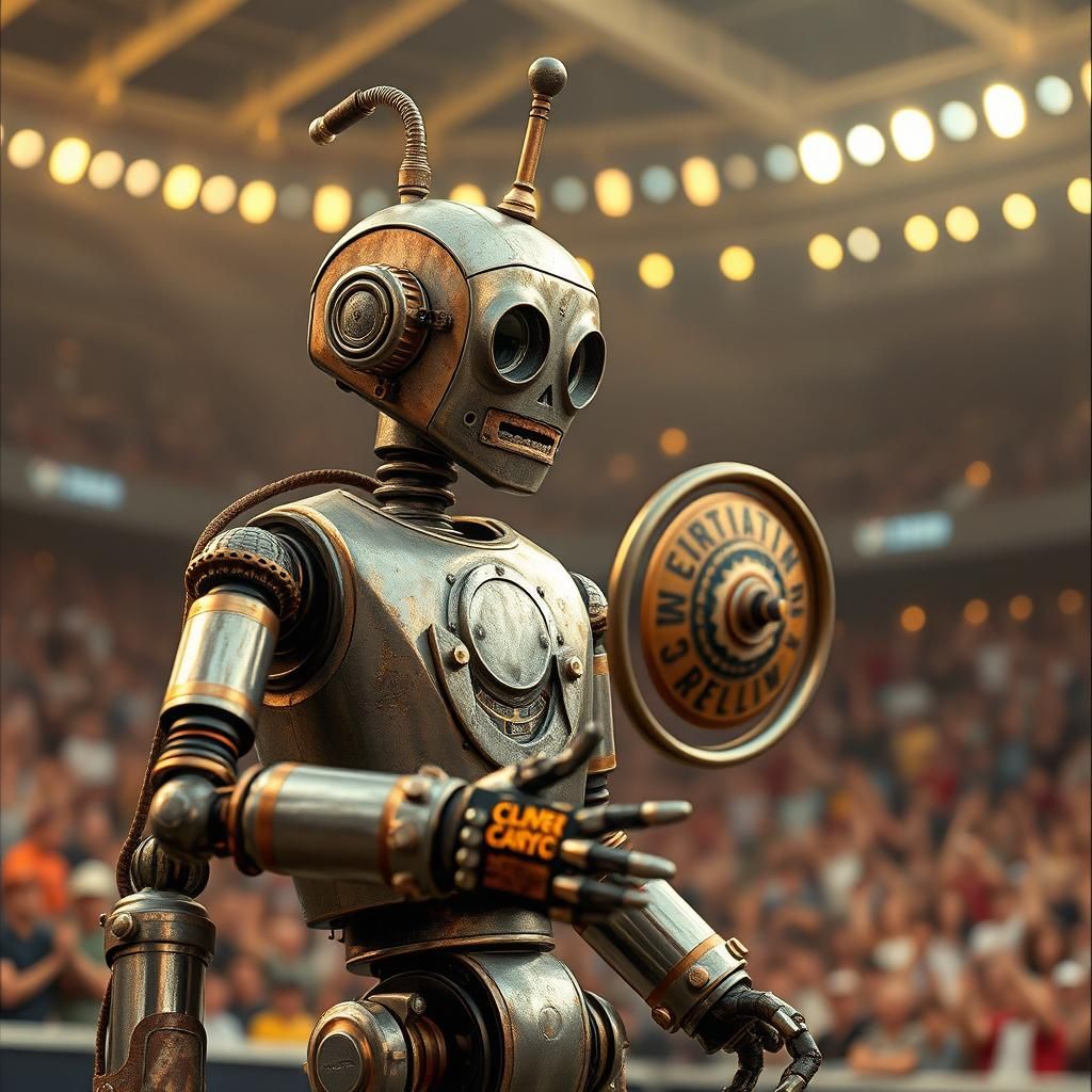 Vintage Robot Yoyo Competition: Cinematic Film Still