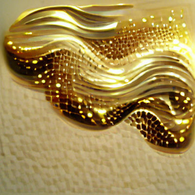 Golden Sparkles Ethereal Mystic Wave