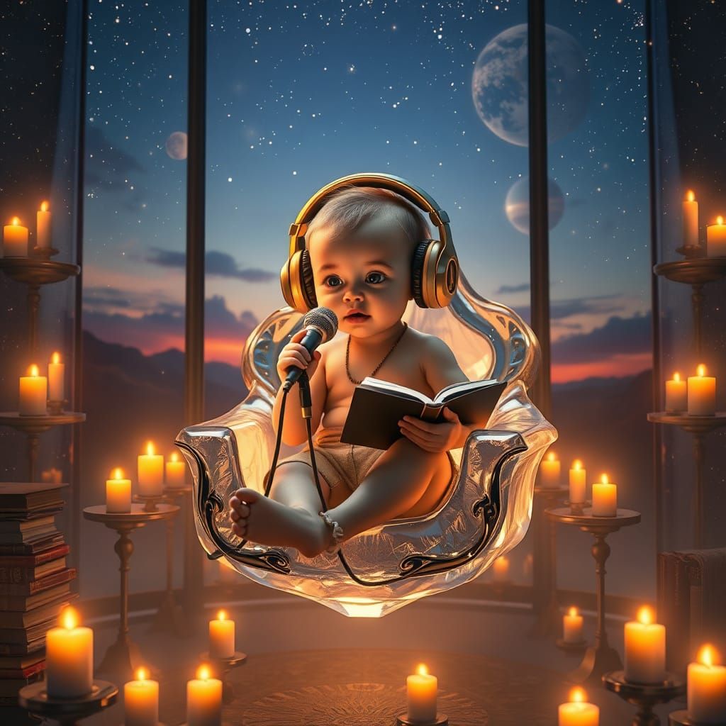 Magical Baby Podcast in a Fantasy Studio