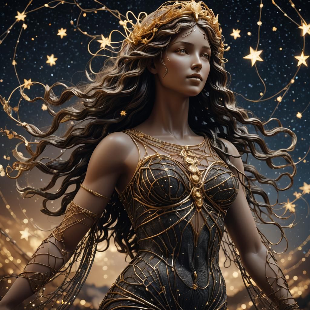 Goddess of Love in Ethereal Night