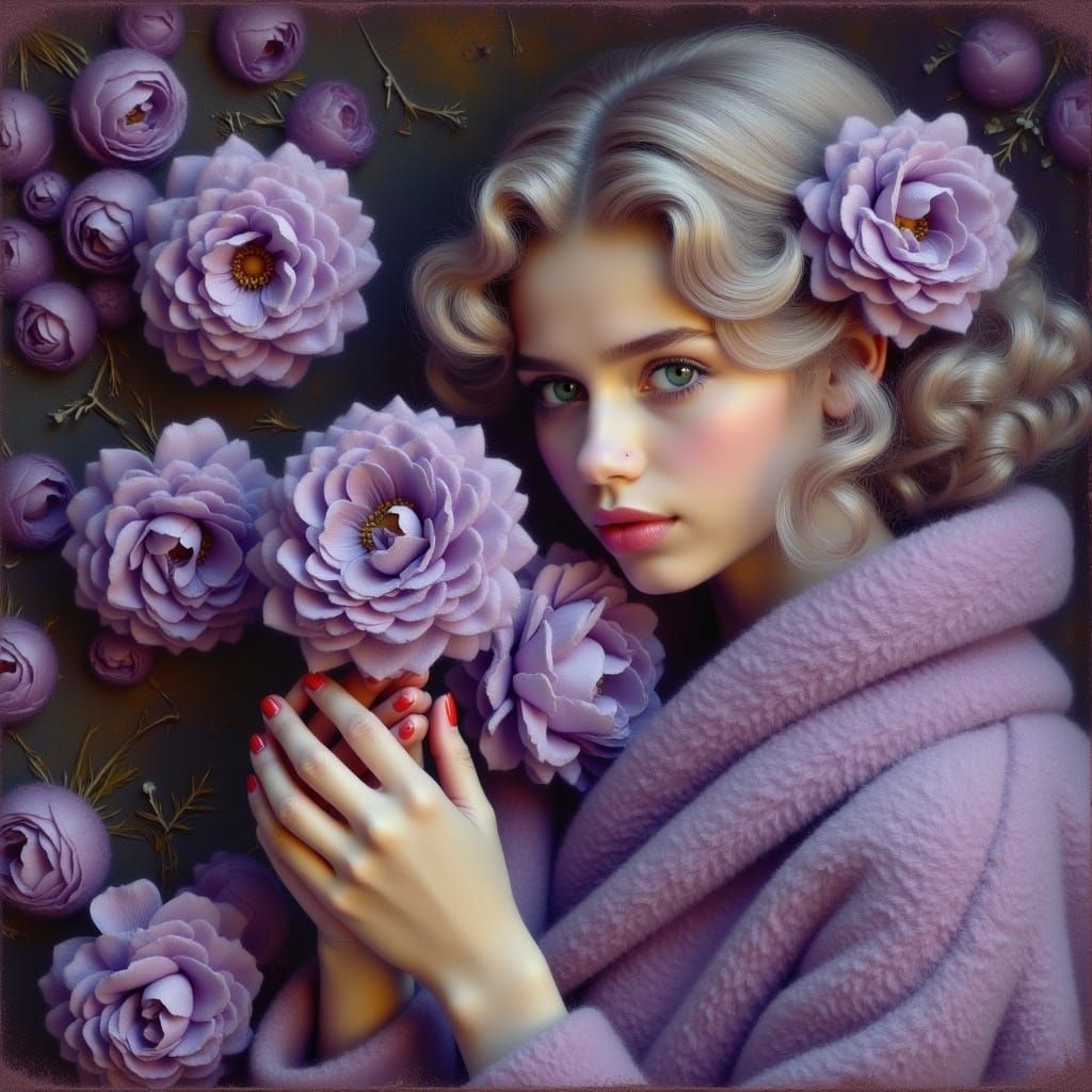 Young Woman with Lavender Hair