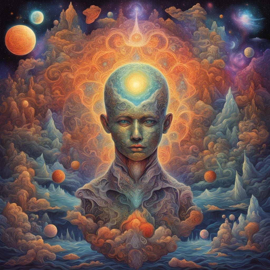 Cosmic Holographic Visions in Vibrant Iridescent Colors