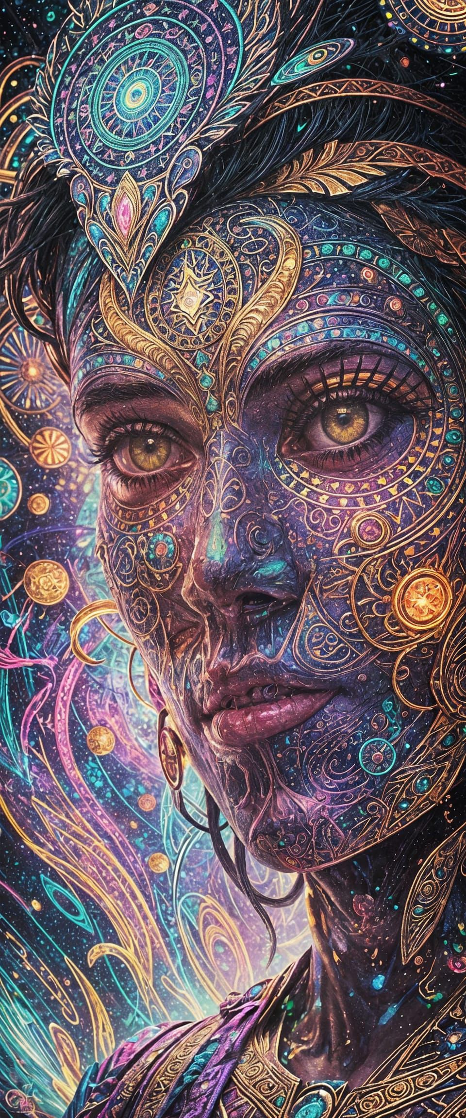 the better DMT trip ever Hyperrealistic, splash art, concept...