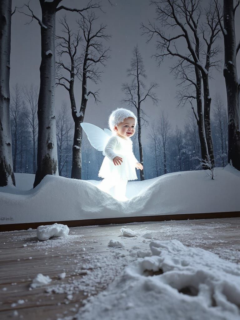 Frost Spirit Emerges from Winter Mural